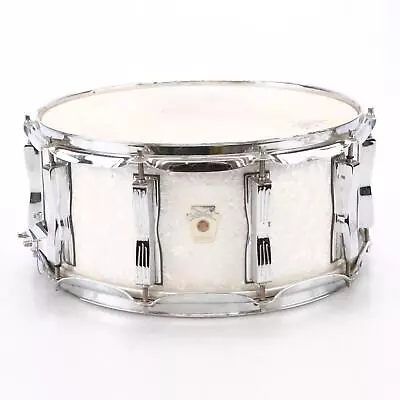 Ludwig Keystone Badge White Marine Pearl 14x6.5 Snare Drum Dennis Herring #49258 • $795