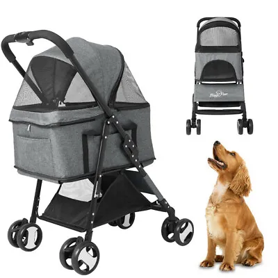 $101.91 • Buy XXL Pet Stroller Pram Dog Carrier Trailer Stroller Travel Walk Carrier Load 30kg