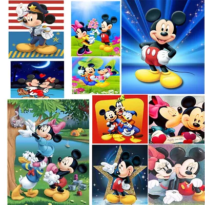 5D DIY Full Drill Diamond Painting Mickey Mouse Kit Embroidery Cross Stitch Kits • £6.35