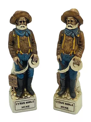 2 Vtg 1975 Haas Brothers Cyrus Noble Mine Kentucky The Miner Decanter Figurine • $24.99