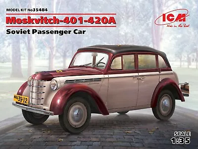 Moskvitch-401-420A Soviet Passenger Car (Plastic Model Kit) 1/35 ICM 35484 • $27.36