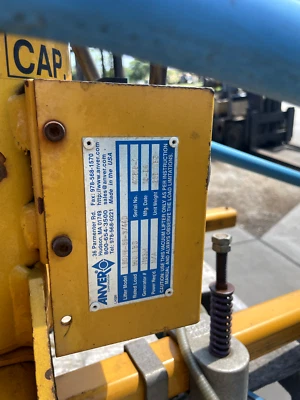 $9500 • Buy Pre Owned Anver Model L90M6-86-3/44D Mechanical Vacuum Lifter