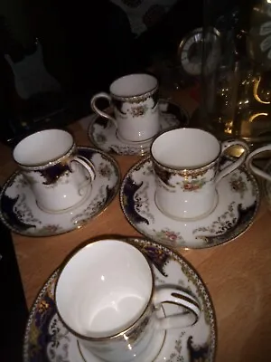 Samuel Radford Kenmare Pattern 3839 Vintage Bone China 6 COFFEE CANS & SAUCERS • £25