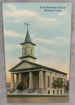 Antique Postcard First Methodist Church Marshall Texas Early Color PC • $8.46