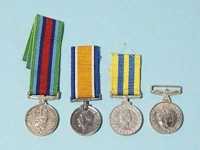 4 X Miniature Military Medals WWI Victory Operational Service Korea Campaign #M4 • £22.50