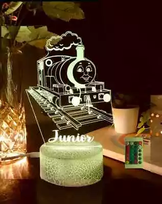 Personalised Thomas Train Led Night Light 7 Color 3d Lamp Children & Baby Room • $41.99