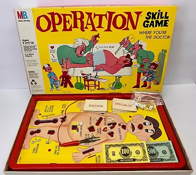 Vintage 1965 OPERATION Skill Game Milton Bradley Nice Clean Condition Works ! • $28.95