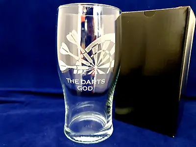 Personalised Engraved Darts Pint Glass  Usher Best Man Father Of The Bride Gift • £10.90