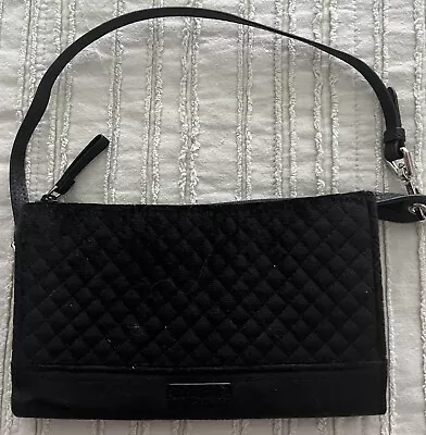 Vera Bradley Iconic Slim Wristlet Black Velvet RFID 25830-481 NEW Retail $60 • $22.50