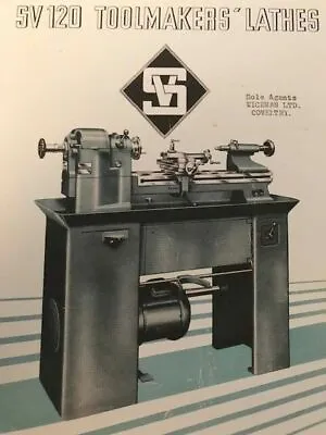Schaublin SV120 Precision Metal Lathe & Accessories Catalogue 1950 • £8