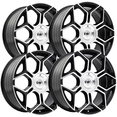 (4) Mazzi 379 Libra 20x8.5 5x110/5x115 +35mm Black/Machined Wheels Rims 20  Inch • $791.96