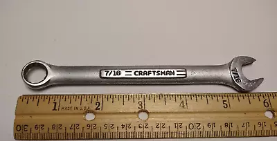 Craftsman 7/16  Combination Wrench SAE Vintage VV 44694 Made In USA T1240 • $11.44