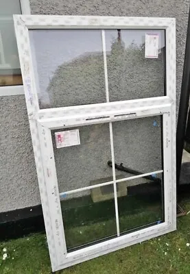 New White UPVC Double Glazed Window With Georgian Bars • £70