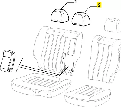 Alfa Romeo 147 Rear Seat Headrest Upholstery 183517860 Genuine & New • $145