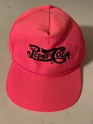 Vintage 80’s 90’s Hot Pink Pepsi Cola Snapback Beach Hat Hip Hop Rare  • $22