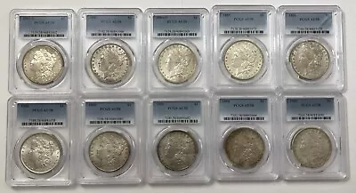  1881-1900 10 Pc Morgan Dollar Set. PCGS AU 58 • $590