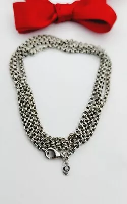 $99 • Buy Genuine Pandora Sterling Silver Oxidised Chain Necklace 80cm 590402-80