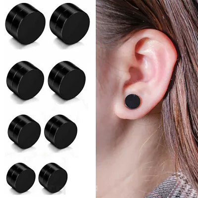 Men Women Hypoallergenic Stainless Steel Magnetic Non-piercing Stud Earrings • $3.99