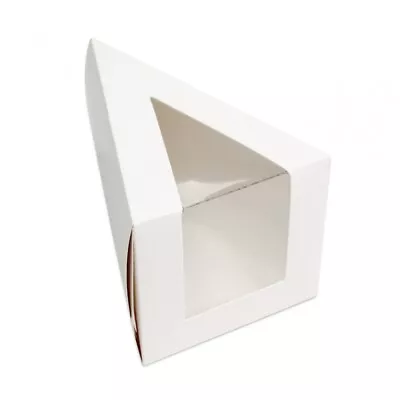 Cake Slice Boxes Transparent Large Packaging Treat Gift Box - Pack Of 10 • £5.99