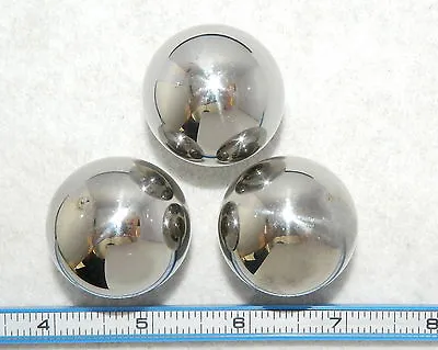 Three 1-3/8 Inch Chrome Steel Monkey Fist Core~AISI 52100~Made In USA~ • $19.95