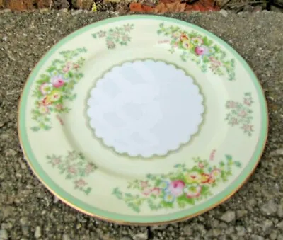 Meito Japan Hand Painted China Floral Bread Dessert Plate 6½  Green Border • £4.74