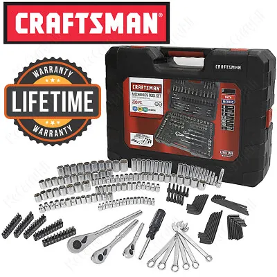 Craftsman 230 Piece Mechanics Tool Set Alloy SAE Metric Socket Wrench W/ Case • $149.95