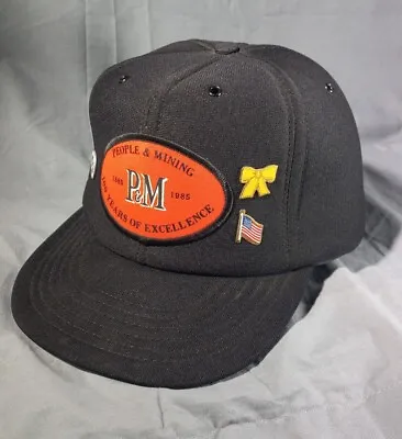 Vintage 1985 / P & M / People & Mining Centennial Patch / Strap Back Cap / USA • $10.95