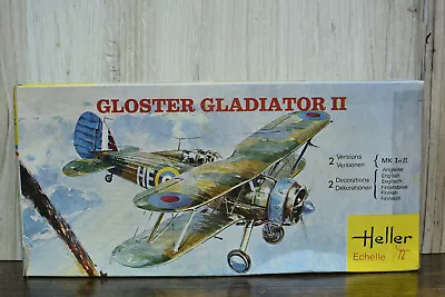 1/72 GLOSTER GLADIATOR Mk.II WW2 BIPLANE HELLER Model Kit 153 PARTS SEALED (A2) • $12.95