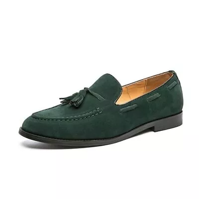 Green Tassel Men's Loafers Dress Shoes For Nightclub Party Men Shoes • $65.67