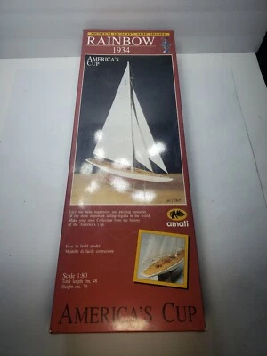 $99.99 • Buy Model Ship Amati Rainbow 1934 1:80 Scale America's Cup Museum Quality  Ship 