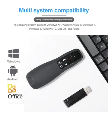 Power Point Presentation Remote Wireless USB Presenter Laser Pointer Clicker • £7.91