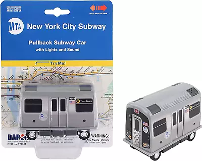 MTA Subway Pullback Toy W/ Light & Sound TT3501 Grey • $24.23