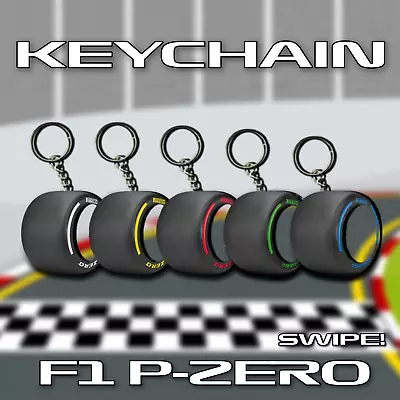 Pirelli Mini F1 Racing Tire Keychain Car Key Accessories PVC Tyre Pendant Charm • £5.99