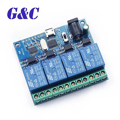 USB 5V 4-Channel Relay Module USB Control Smart Switch Relay Module • $6.98