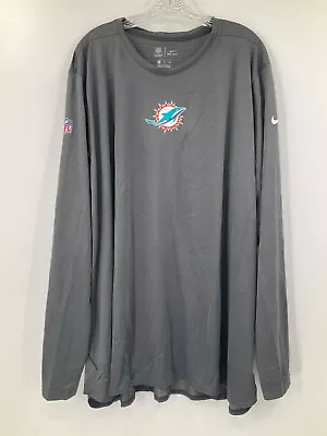 Miami Dolphins Team Issued Dark Grey Nike Training Long Sleeve Size: 3xl • $18
