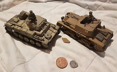 £38 • Buy 1/35 Well Built Painted WW2 Panzer 2 Axis Tanks X2
