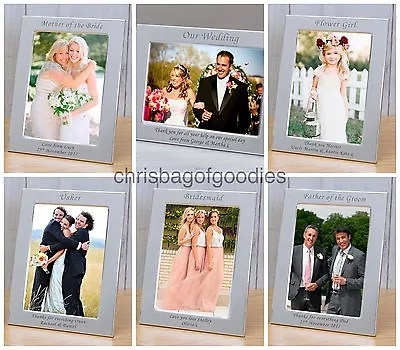 PERSONALISED WEDDING DAY PHOTO Picture FRAME THANK YOU Gifts For Presents Party • £18.50