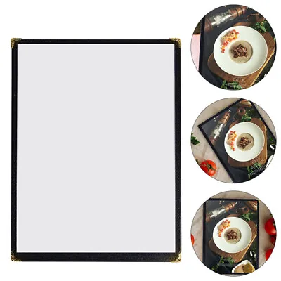 2pcs A4 Menu Covers Cafe Menu Covers Menu Sleeves Recipe Protector Cover • £11.58