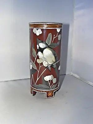 Very Rare Mintons Art Pottery Studio Kensington Gore Vase With Bird 1871-1875 • $442.03