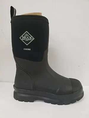 Muck Boots Co CHM-000A Unisex Mid Black Chore Boot - CR Foam / Rubber Waterproof • $85.05