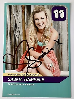 SASKIA HAMPELE *Georgia Brooks* NEIGHBOURS Original HAND SIGNED Cast Fan Card • £6.99