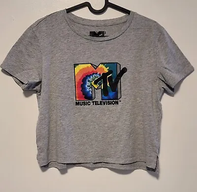 MTV Juniors Crop Top T-shirt Size Large • £5.79