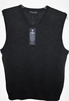 $18.95 • Buy Hart Schaffner Marx V-Neck Sweater Vest TALL 2XT Charcoal Gray Merino Wool NWT