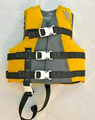 Child 30-50 LBS Stearns Red Life Jacket Wakeboard Vest Ski Kid Yellow Boys • $23.89