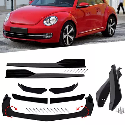 Front Bumper Lip Spoiler Splitter Body Kit+Side Skirts For VW Volkswagen Beetle • $56.99