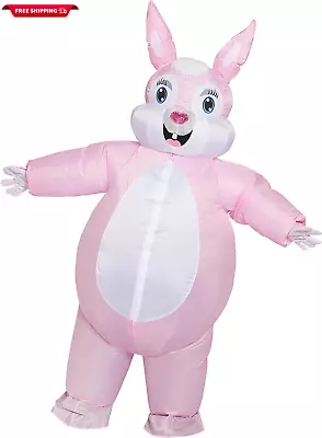 Blow-Up Easter Bunny Costume Adult Inflatable Rabbit Costume Barney Full Mascot  • $77.71