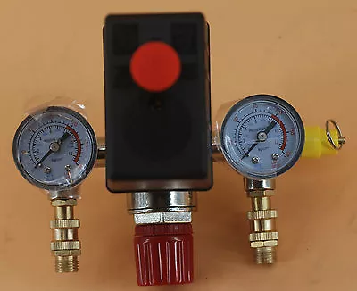 120PSI Air Compressor Pressure Switch Control Valve/Manifold Regulator Gauges BM • $35.90