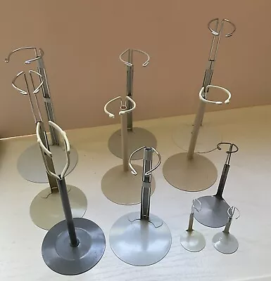 Lot Of 11 Assorted  Colors Sizes Metal Doll Stands Kaiser  Russ Price Taiwan • $20