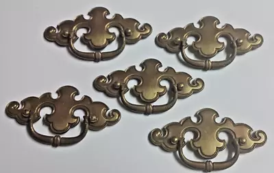 5 Vintage KBC KEELER BRASS CO Drawer Pulls Handles Furniture Cabinet No.  8212 • $44.99