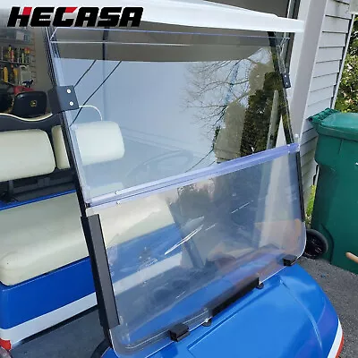 HECASA For Yamaha G14 G16 G19 Clear PC Folding Windshield 1995-03 Golf Cart Part • $90